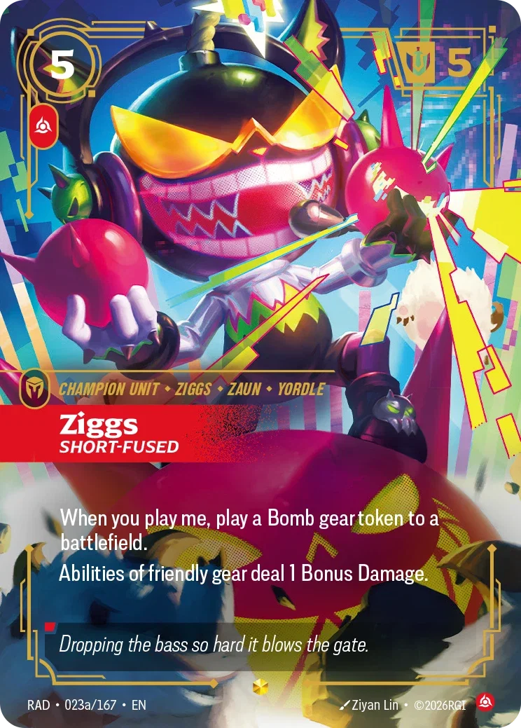 Ziggs, Short-Fused (Alternate Art) - 023a/167 (RAD) Showcase