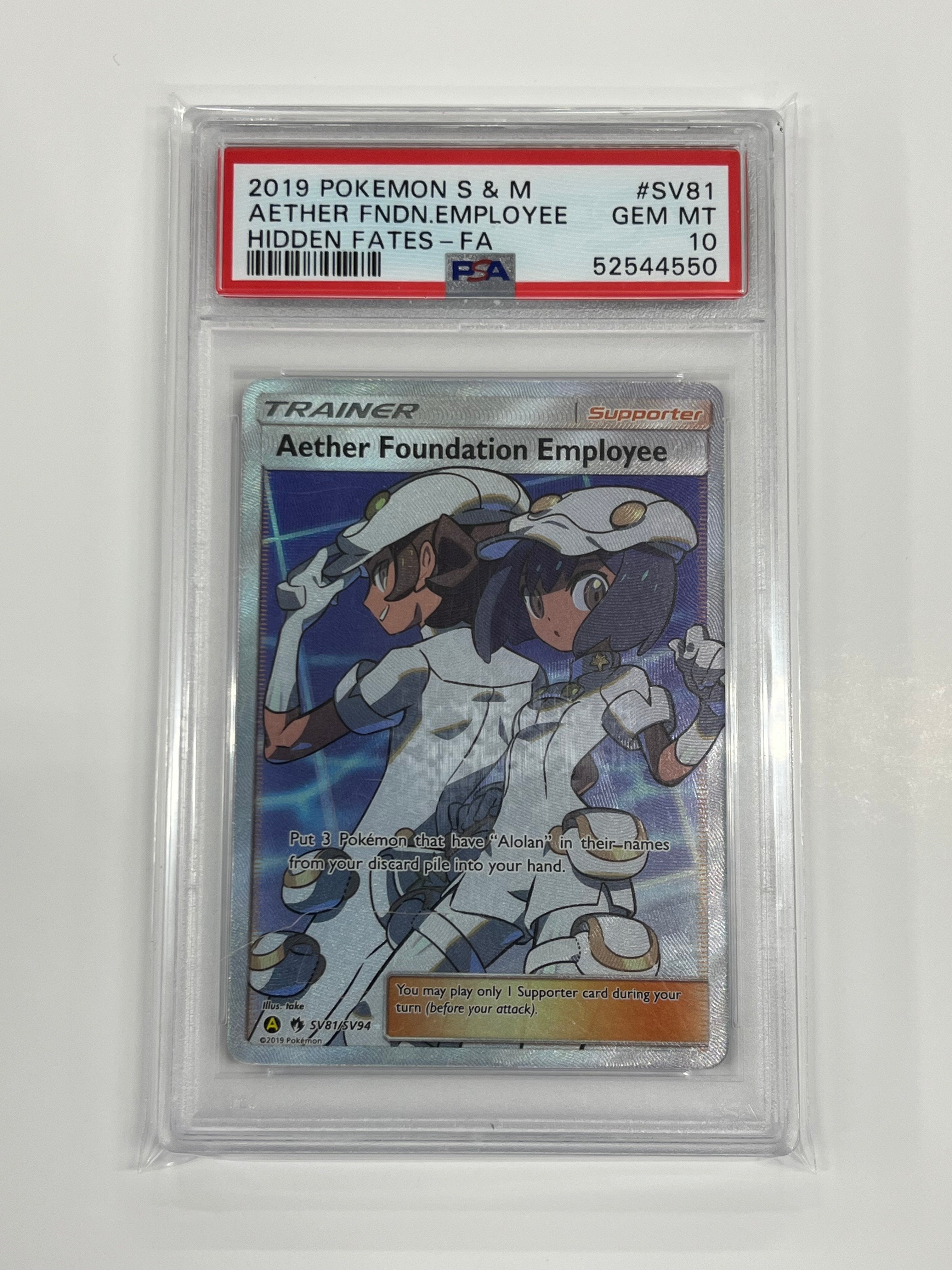 Aether Foundation Employee - SV81/SV94 (HIF:SV) Shiny Holo Rare - Near Mint Holofoil (Graded - PSA 10)