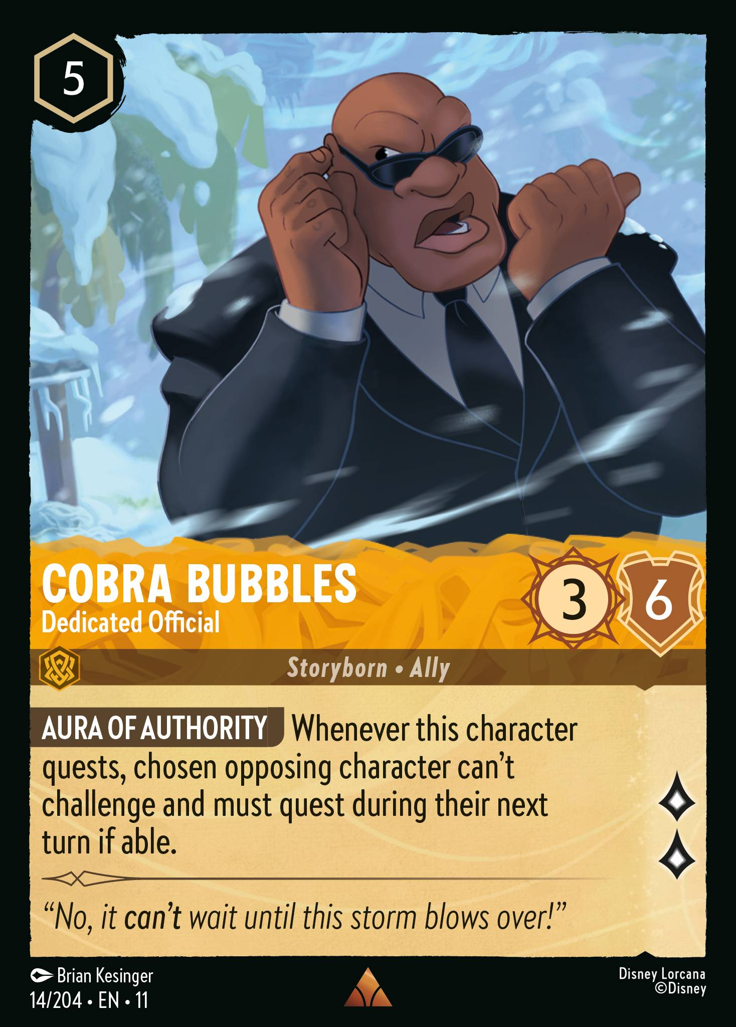 Cobra Bubbles - Dedicated Official (014/204 - Winterspell) Rare