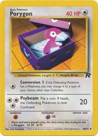 Porygon - 48/82 (TR) Uncommon Near Mint Unlimited
