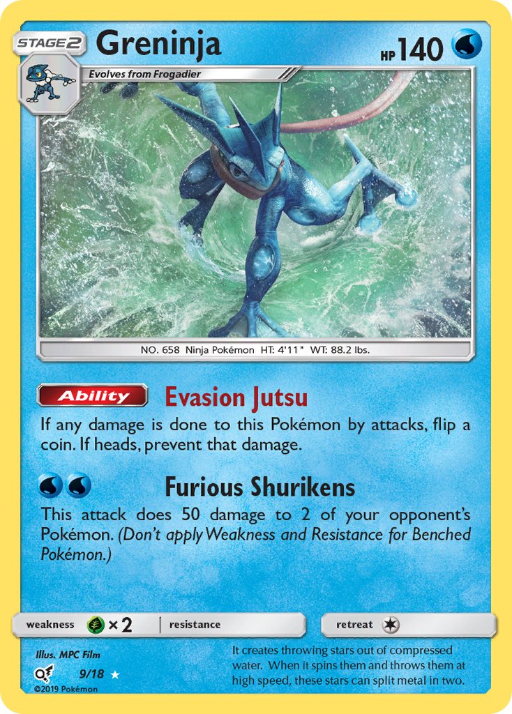 Greninja - 09/18 (DEP) Holo Rare - Near Mint Holofoil