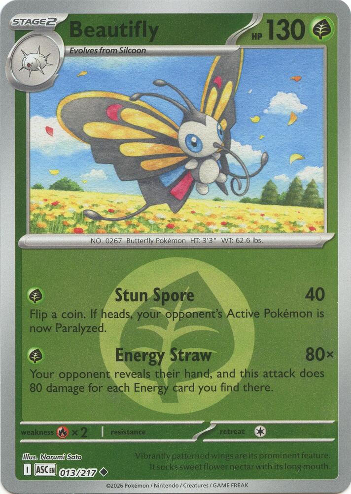 Beautifly (Energy Symbol Pattern) - 013/217 (ASC) Uncommon