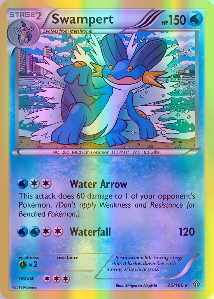 Swampert - 035/160 (PRC) Rare - Near Mint Reverse Holofoil
