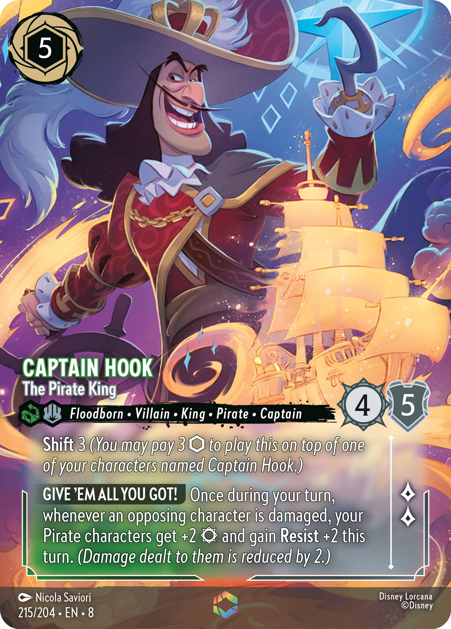 Captain Hook - The Pirate King (Reign of Jafar - 215/204 ) Enchanted