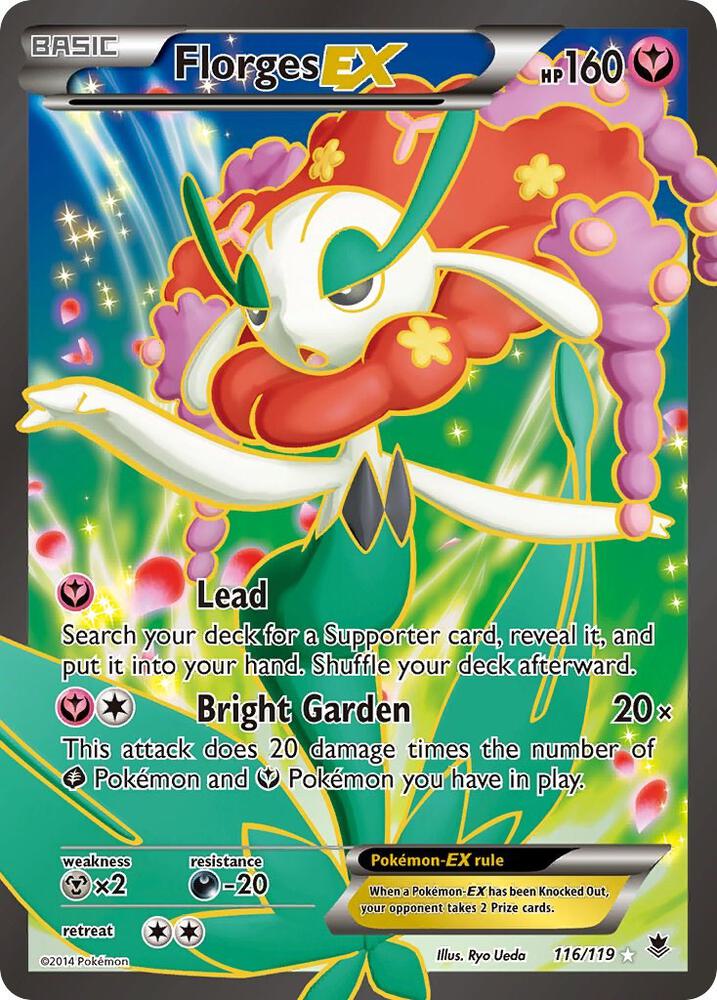 Florges EX (Full Art) - 116/119 (PHF) Ultra Rare - Moderate Play Holofoil