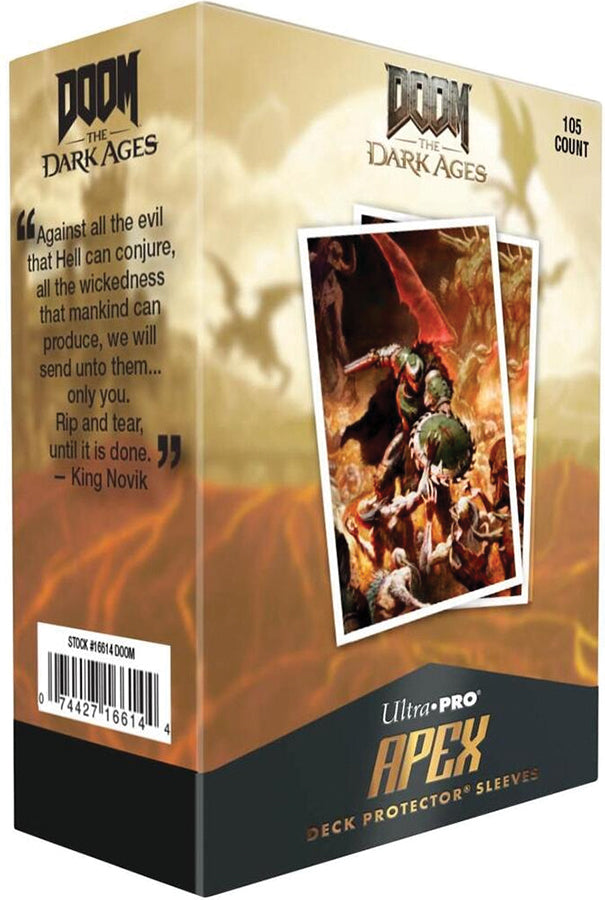 Ultra-PRO: 105ct Apex Deck Protector Sleeves - DOOM: The Dark Ages - Onslaught