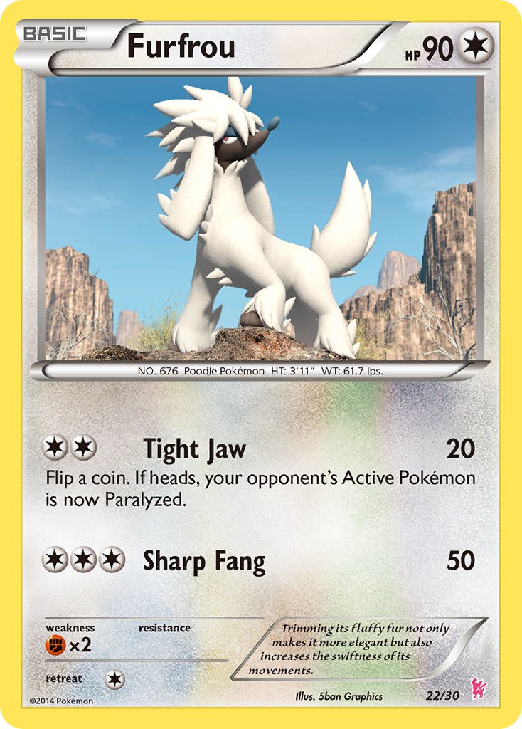 Furfrou (Sylveon) - 22/30 (TK6S) Common - Near Mint