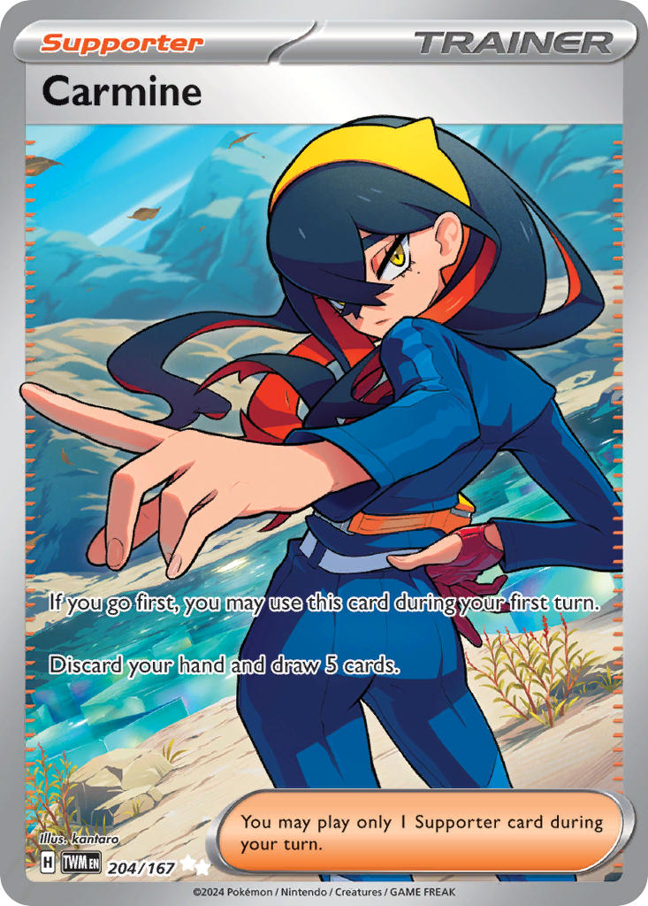 Carmine - 204/167 (TWM) Ultra Rare - Near Mint Holofoil Carmine - 204/167 (TWM) Ultra Rare - Near Mint Holofoil