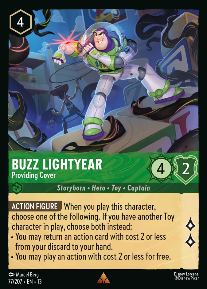 Buzz Lightyear - Providing Cover (077/204 - Attack of the Vine!) Rare
