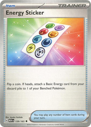 Energy Sticker - 159/165 (MEW) Uncommon - Near Mint Reverse Holofoil