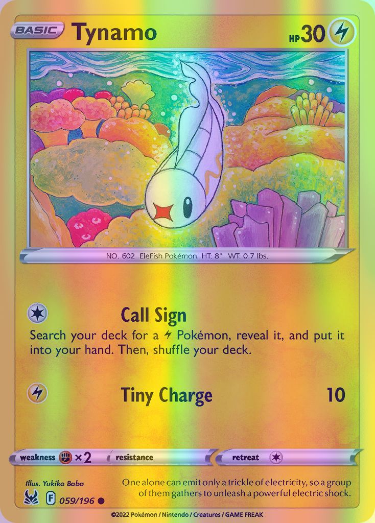 Tynamo - 059/196 (SWSH11) Common - Near Mint Reverse Holofoil