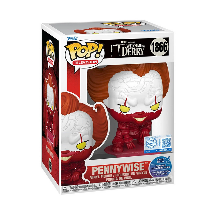 POP Figure: Horror IT Welcome to Derry #1866 - Pennywise Bloody Shelf Sitter (EE)