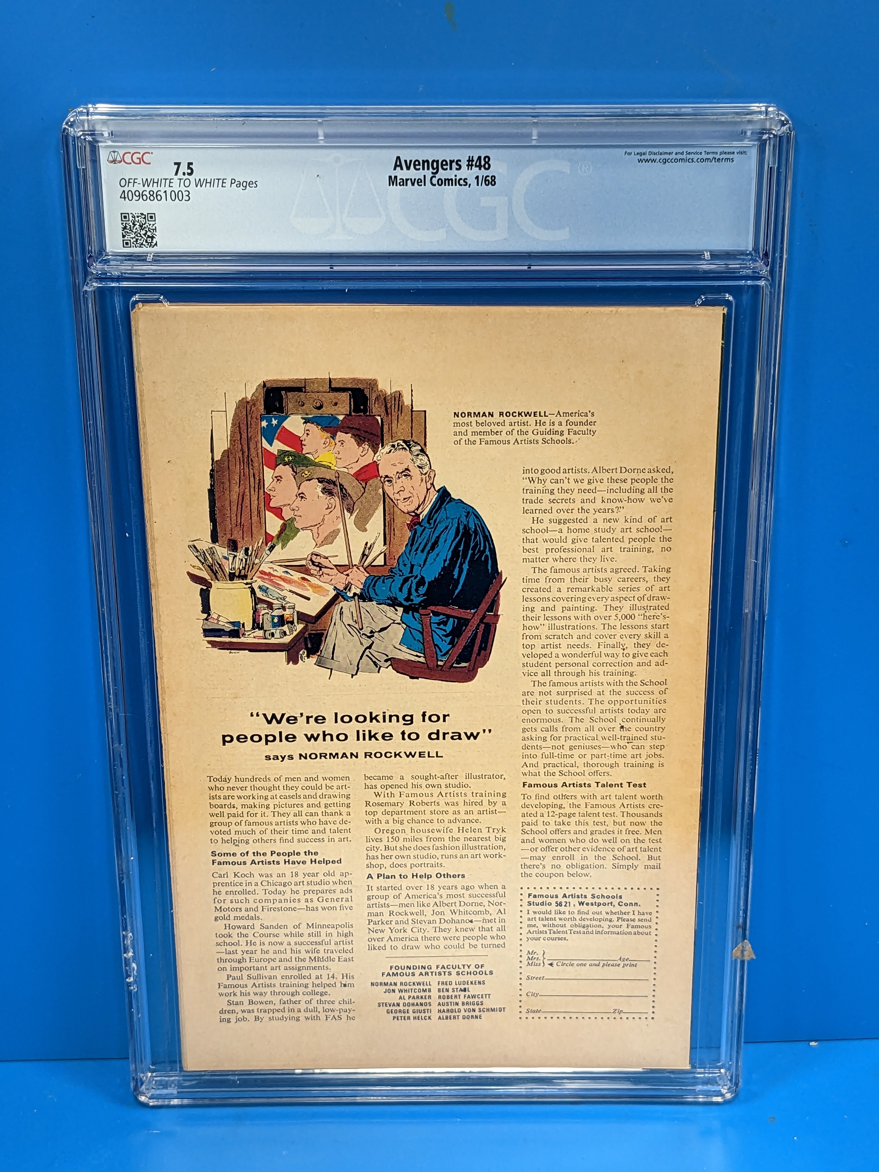 Avengers (1963 Series) #48 (CGC 7.5) 1st Appearance of The Black Knight