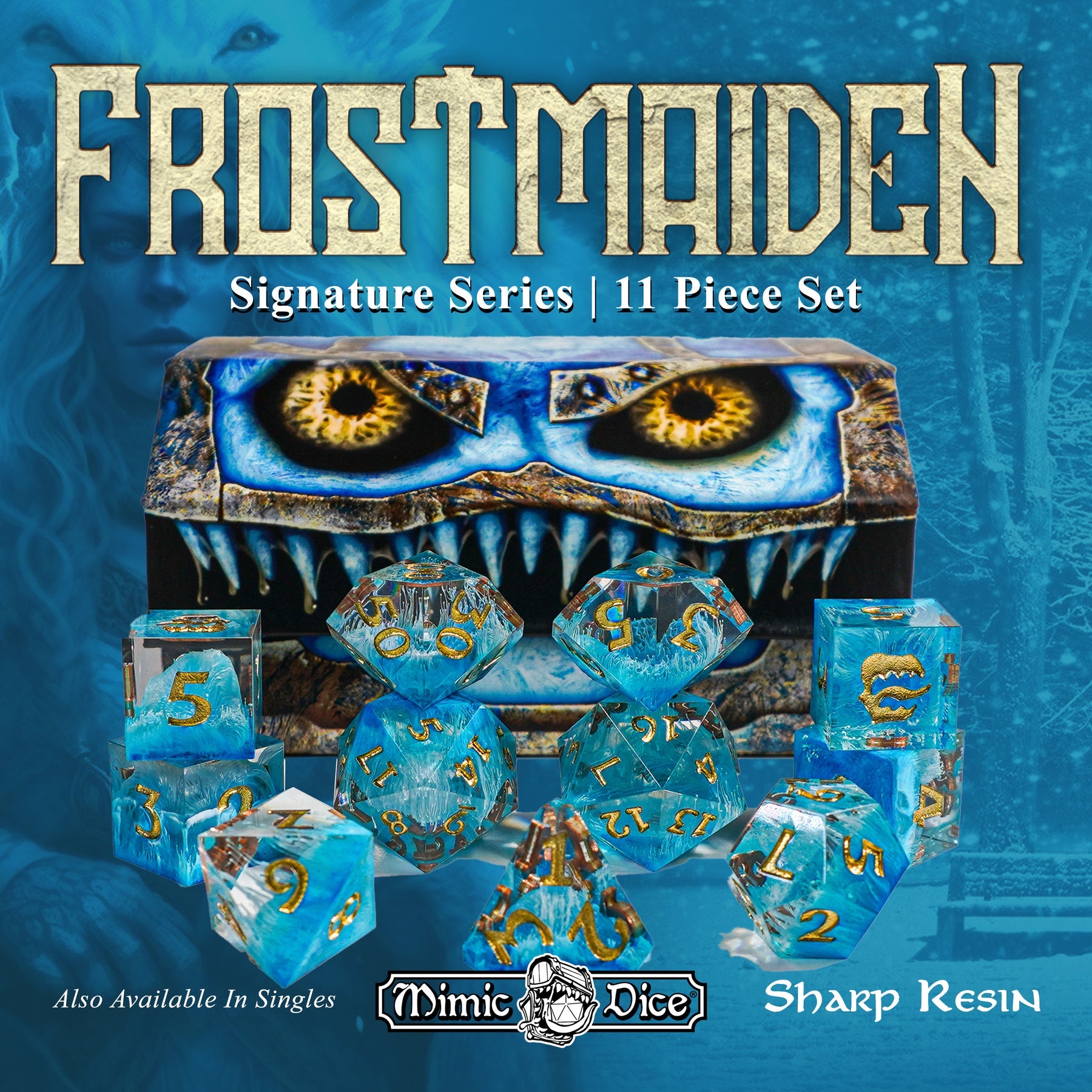 ArcKnight - Mimic Dice - Signature Sharp Resin - Frost Maiden