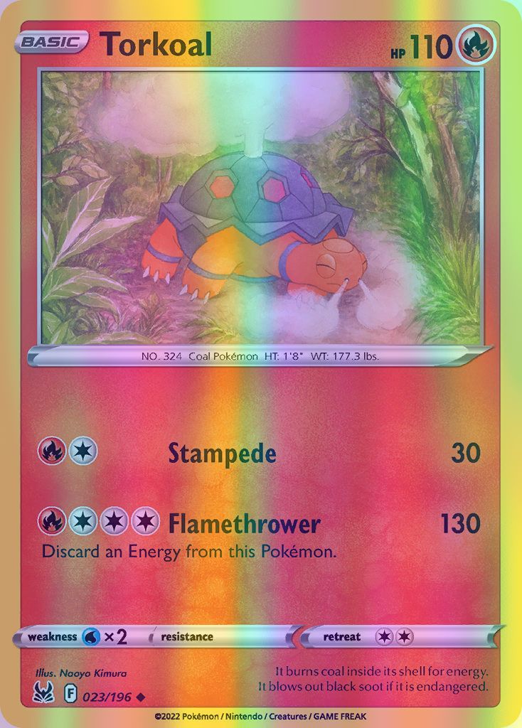 Torkoal - 023/196 (SWSH11) Uncommon - Near Mint Reverse Holofoil