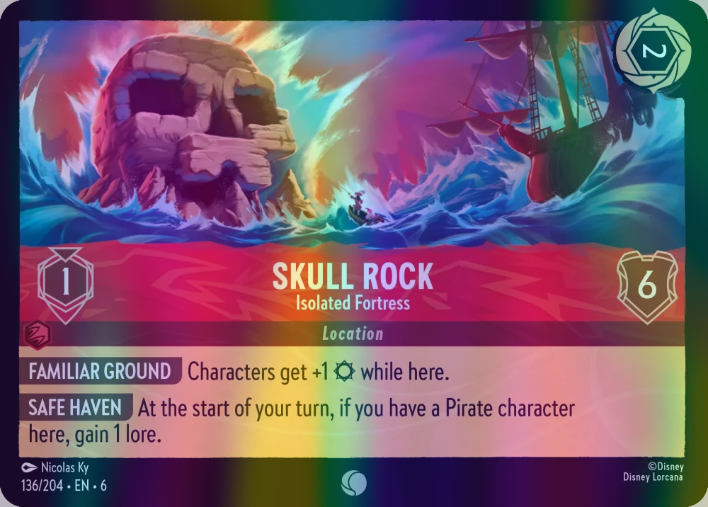 Skull Rock - Isolated Fortress (Azurite Sea 136/204) Common - Near Mint Cold Foil