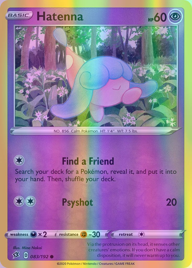 Hatenna - 083/192 (SWSH02) Common - Near Mint Reverse Holofoil