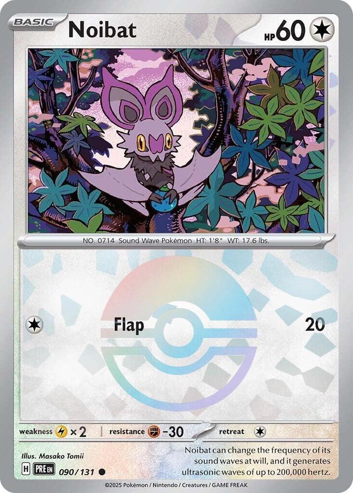 Noibat (Poke Ball Pattern) - 090/131 (PRE) Common - Near Mint Holofoil