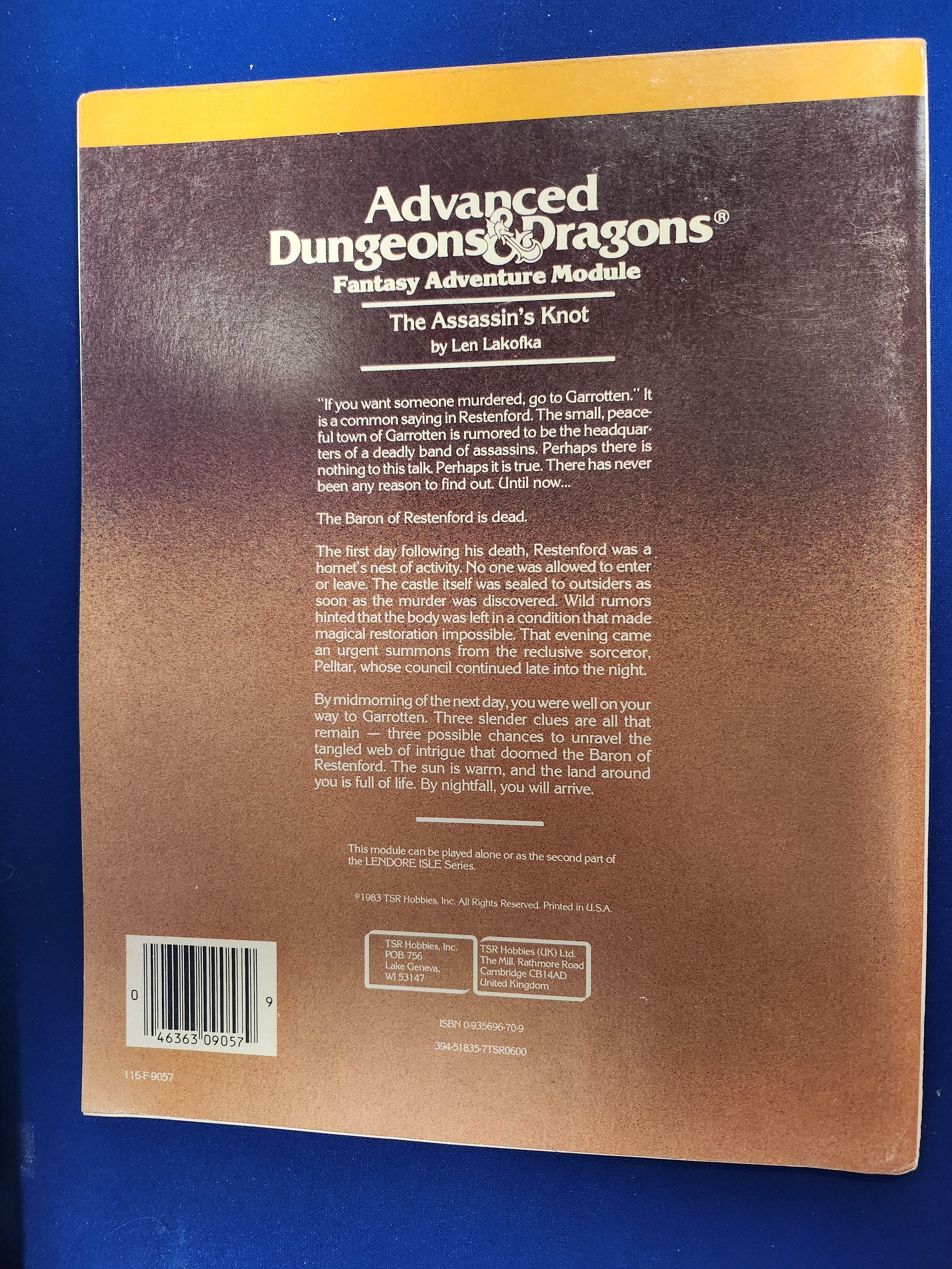 AD&D Dungeon Module L2: The Assassin's Knot (USED) (9057) 1st Printing