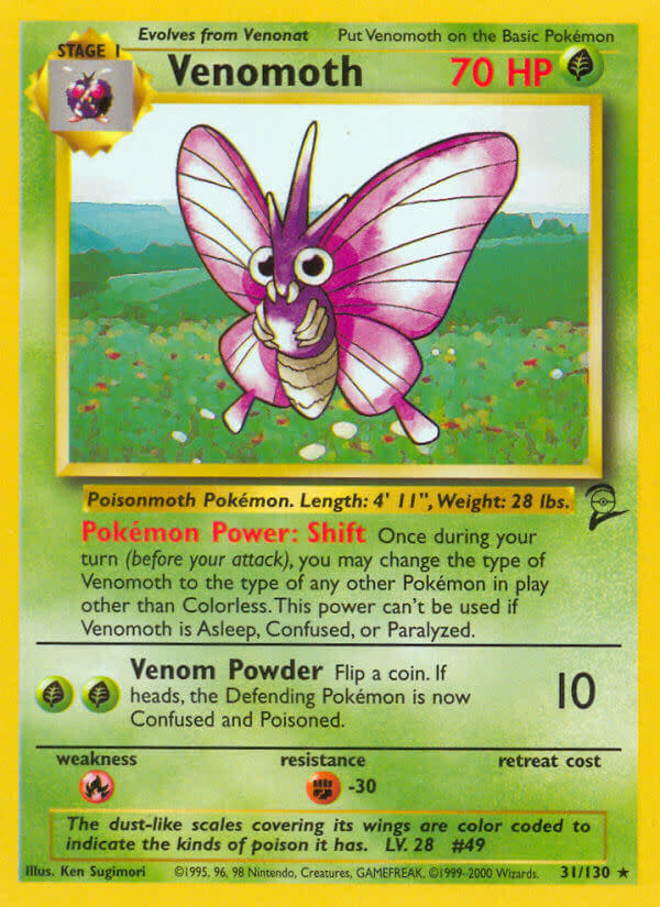 Venomoth - 031/130 (BS2) Rare - Light played