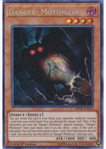 Danger! Mothman! (MP19-EN219) 1st Edition Prismatic Secret Rare - Near Mint