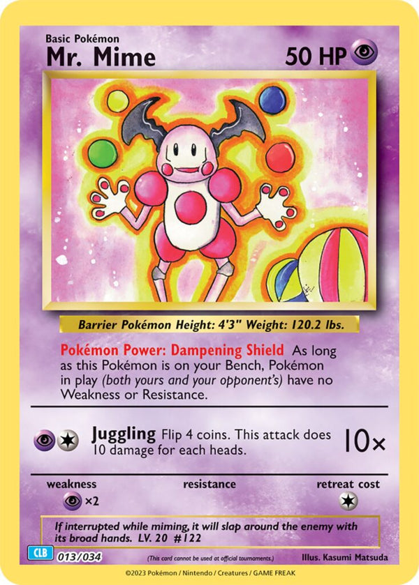 Mr. Mime - 013/034 (TCG:CLB) Classic Collection - Near Mint Holofoil