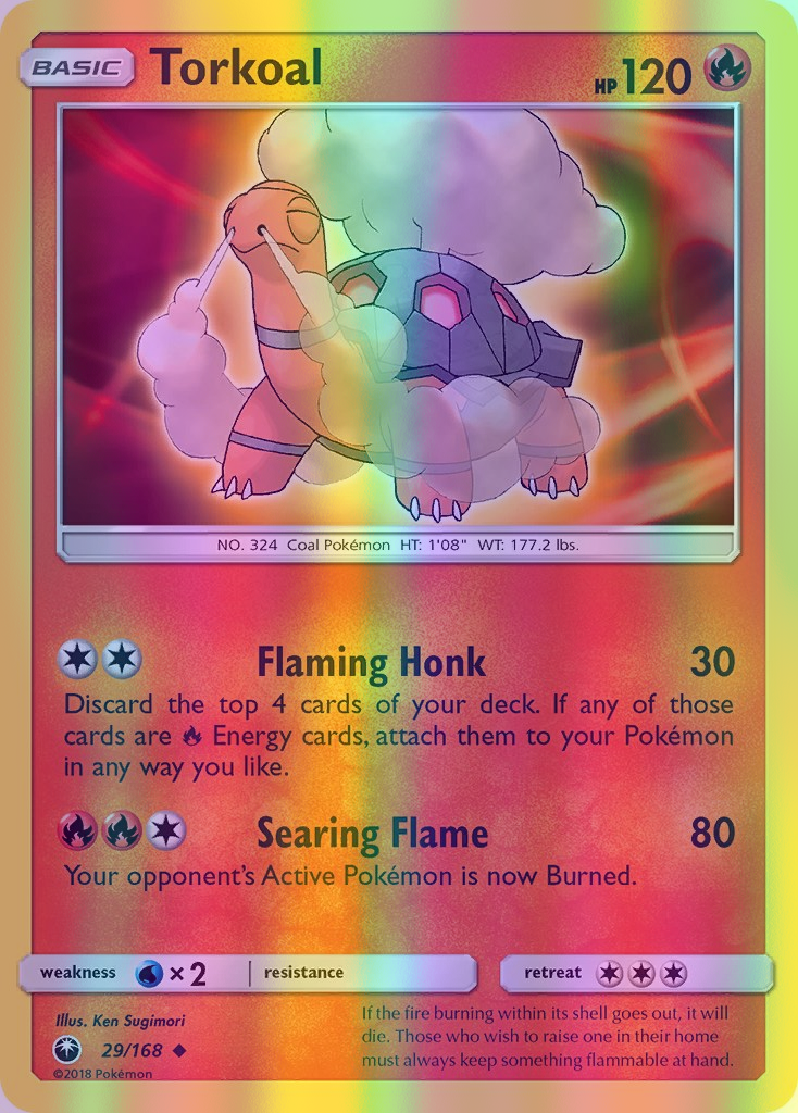 Torkoal - 029/168 (CES) Uncommon - Near Mint Reverse Holofoil