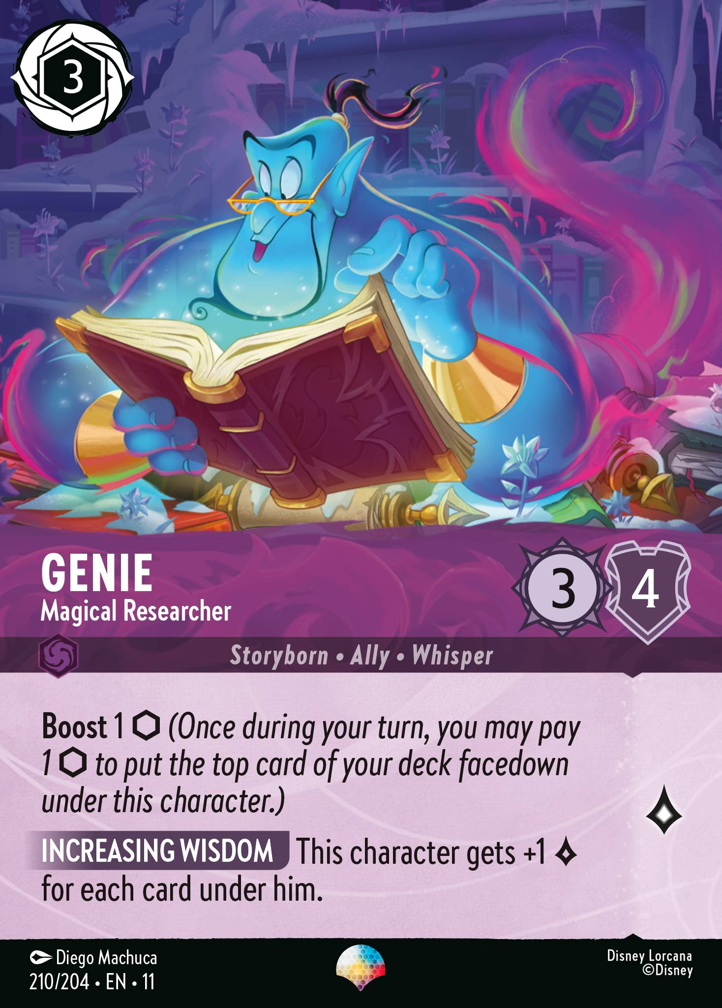 Genie - Magical Researcher (210/204 - Winterspell) Epic