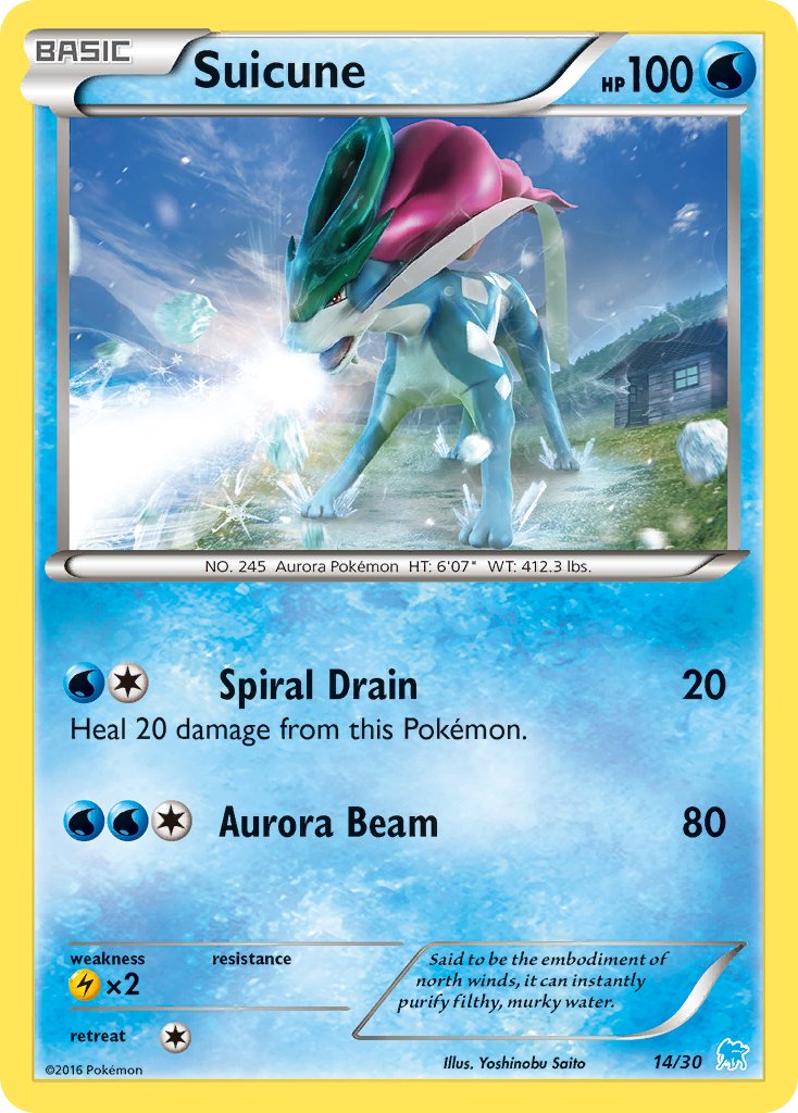 Suicune - 14/30 (TK9S) Common - Near Mint