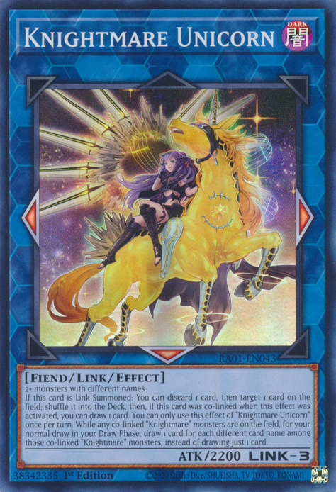 Knightmare Unicorn (Alternate Art) (RA01-EN043) Super Rare - Near Mint 1st Edition