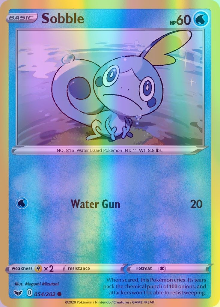 Sobble - 054/202 (SWSH01) Common - Near Mint Reverse Holofoil