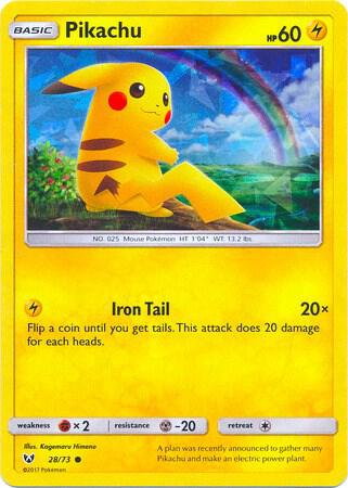 Pikachu - 28/73 (Cracked Ice Holo) Promo - Damaged Holofoil