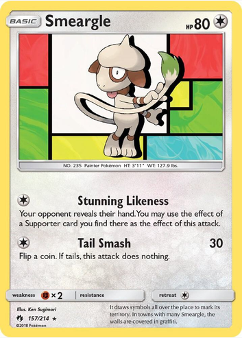 Smeargle - 157/214 (SM8) Rare - Near Mint