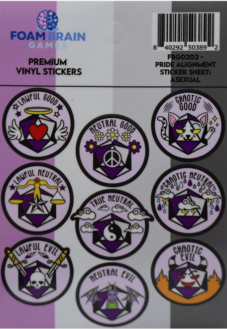 Pride Alignment Sticker Sheet: Asexual