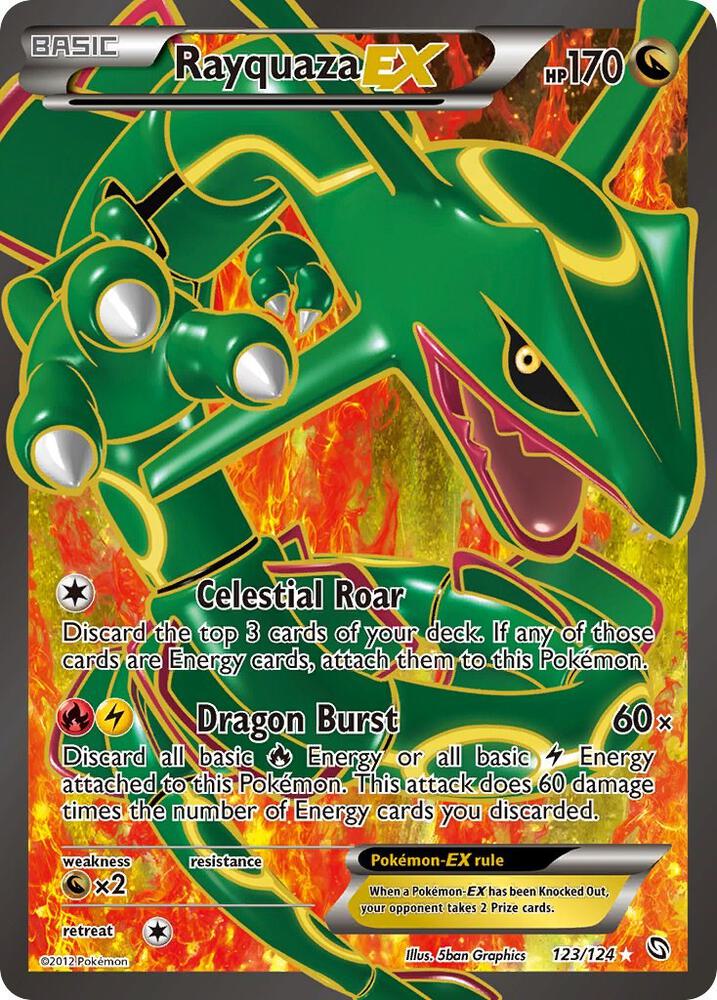 Rayquaza EX (Full Art) - 85/124 (DRX) Ultra Rare - Light Play