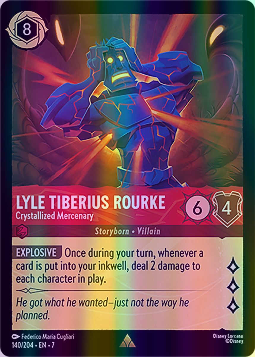 Lyle Tiberius Rourke - Crystallized Mercenary (Archazia's Island - 140/204) Rare