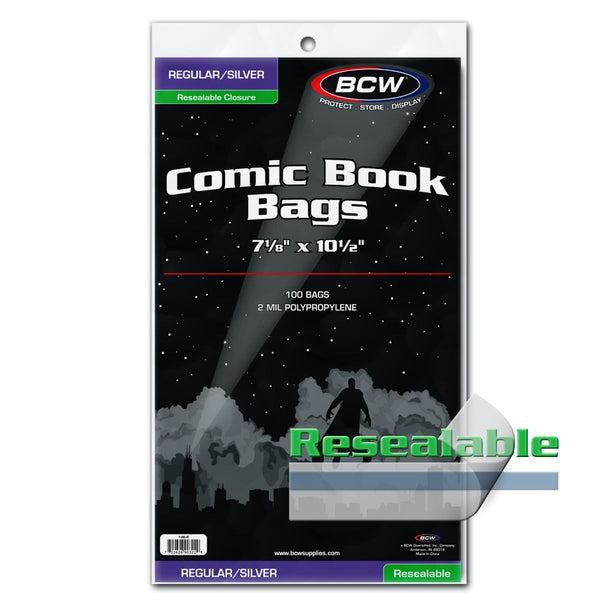 BCW: Comic Book Bags - Silver Age Resealable (100)