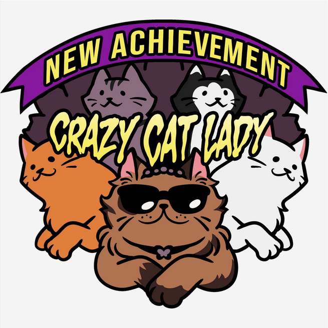 Dungeon Crawler Carl: New Achievement Crazy Cat Lady Enamel Pin **BACKORDERED**