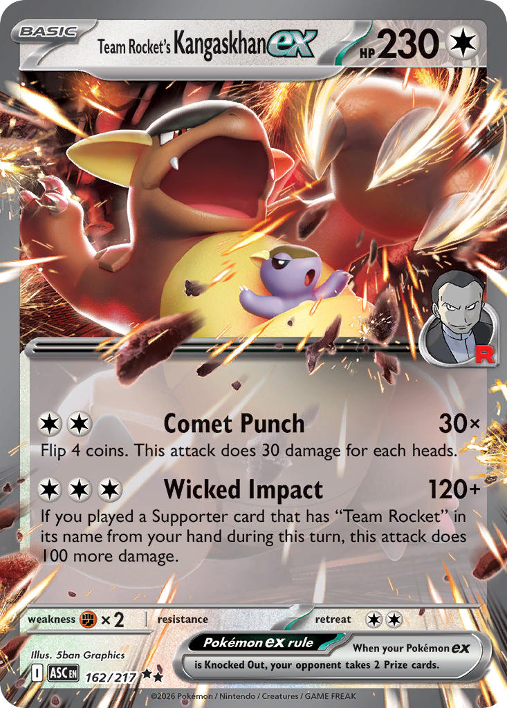 Team Rocket's Kangaskhan ex - 162/217 (ASC) Double Rare