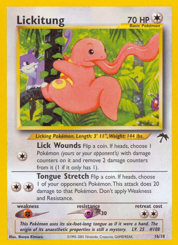 Lickitung - 16/18 (SI) Rare - Near Mint