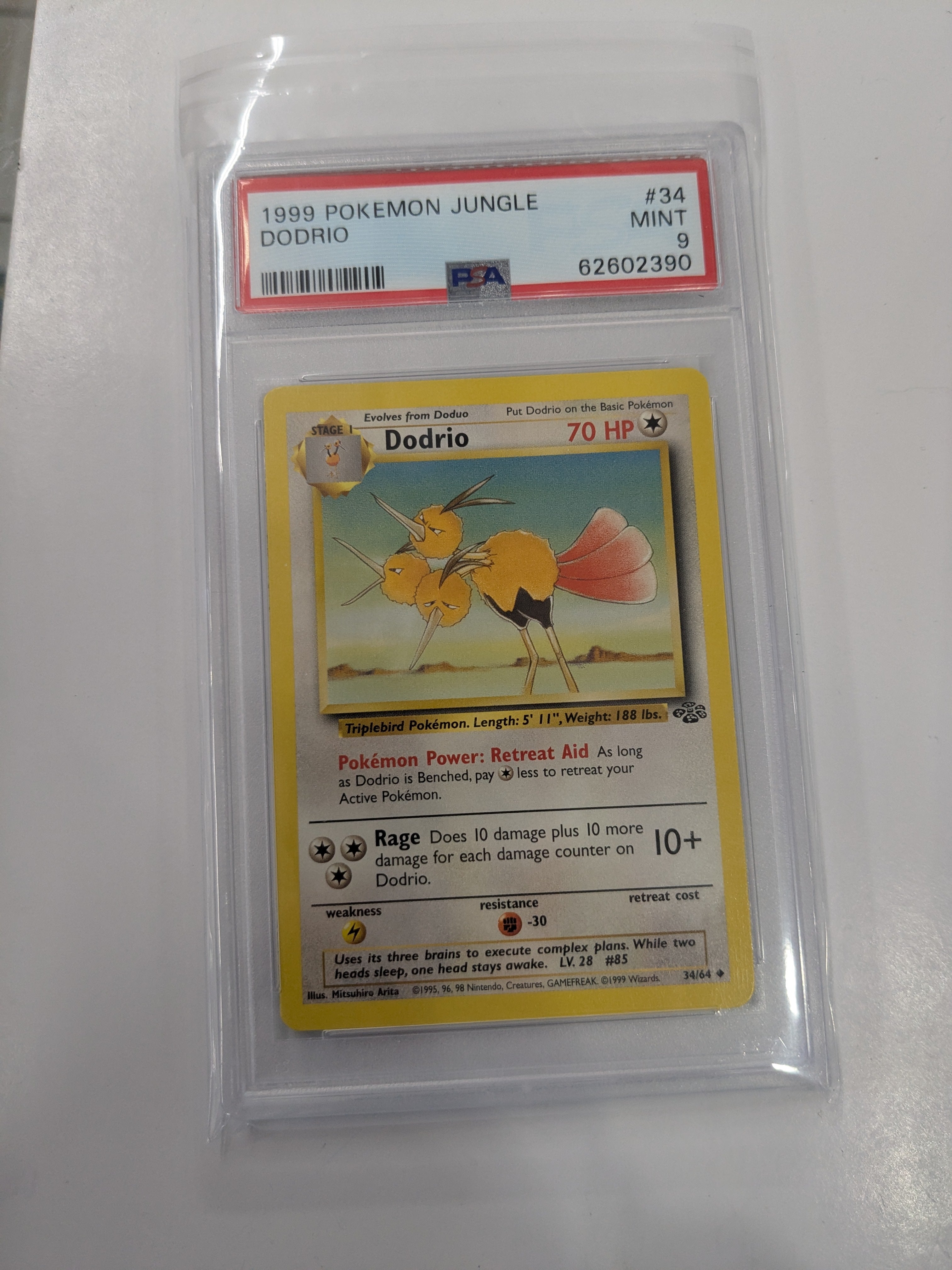 Dodrio - 34/64 (JU) Uncommon - Unlimited Near Mint (Graded - PSA 9)