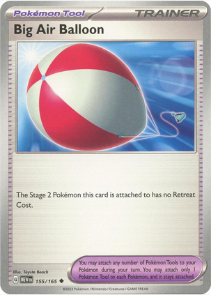 Big Air Balloon - 155/165 (MEW) Uncommon - Near Mint Reverse Holofoil