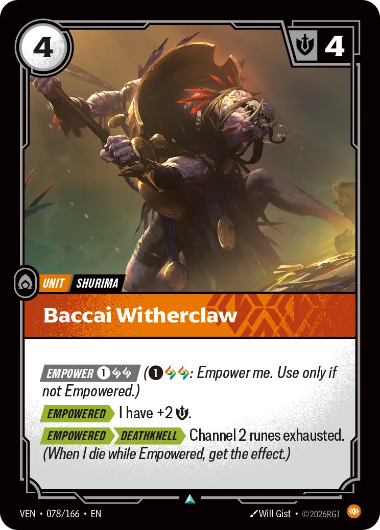 Baccai Witherclaw - 078/166 (VEN) Uncommon