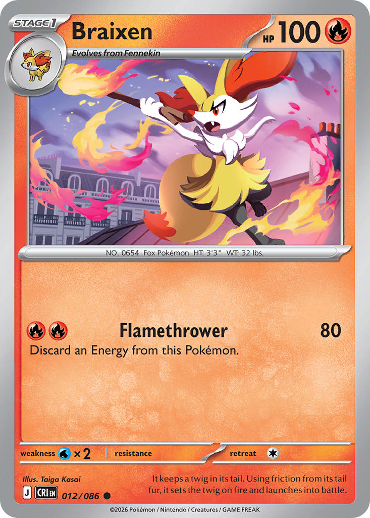Braixen - 012/086 (CRI) Common