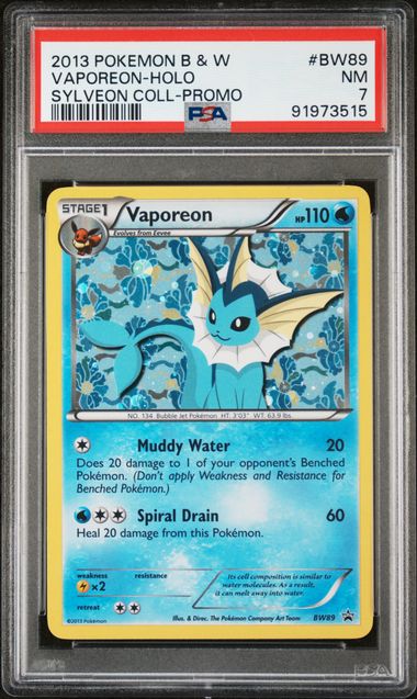 Vaporeon - BW89 (PR) Promo - Near Mint (PSA Graded 7)