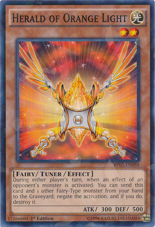 Herald of Orange Light (Shatterfoil) (BP03-EN050) Shatterfoil Rare - Near Mint 1st Edition