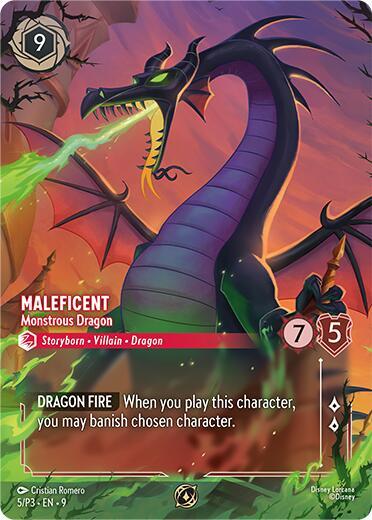 Maleficent - Monstrous Dragon (Disney Lorcana Promo Cards 5/P3) Store Championship Promo - Near Mint