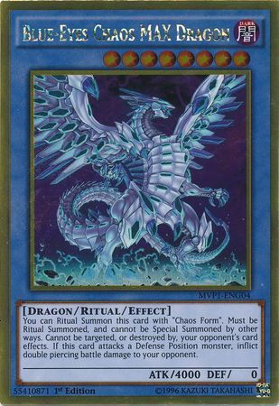 Blue-Eyes Chaos MAX Dragon (MVP1-ENG04) Gold Rare 1st Edition