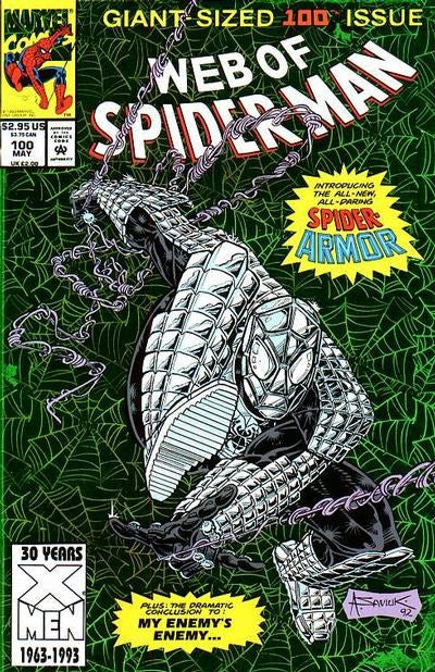 Web of Spider-Man (1985 Series) #100 (9.6) 1st Spider Armor