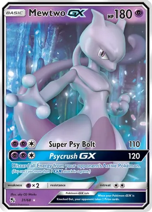 Mewtwo GX - 31/68 (HIF) Ultra Rare - Near Mint Holofoil